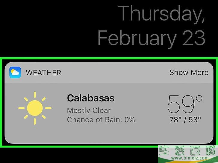 怎么在苹果手机的锁屏上查看天气