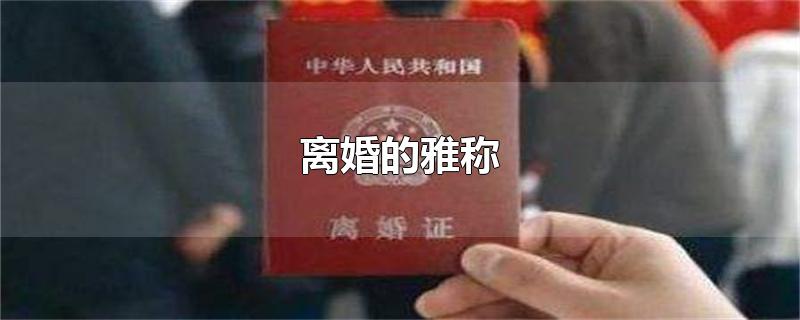 离婚的雅称